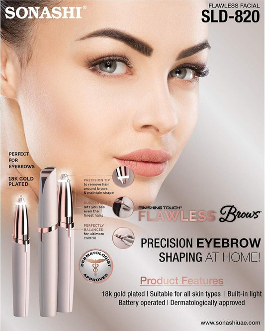 Flawless Eyebrow Trimmer for Women – Portable Facial Hair Remover