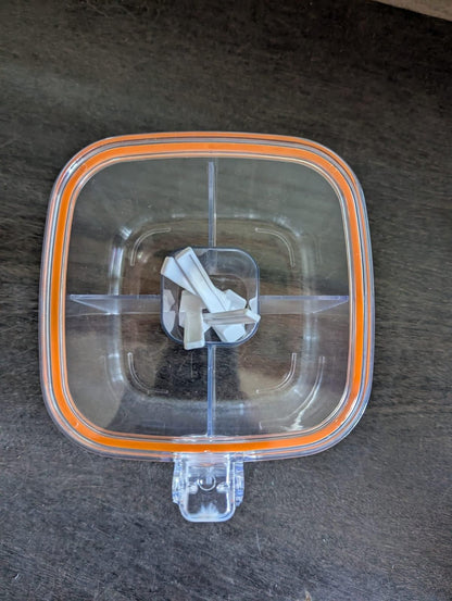 5-Section Transparent Spice Box – Multi-Compartment Kitchen Storage Container