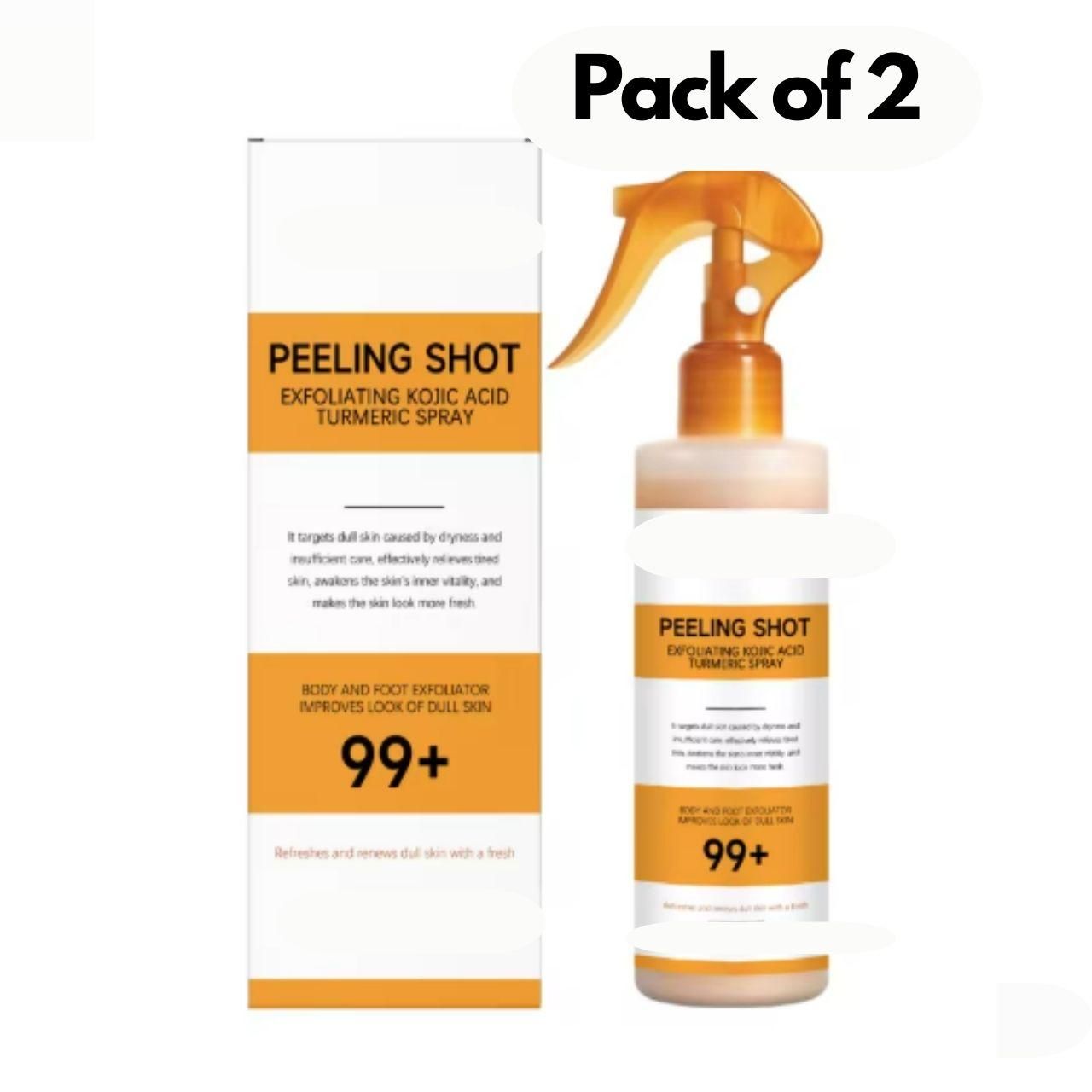 Exfoliating Kojic Acid & Turmeric Spray – 400 ml (Pack of 2) for Brighter Skin