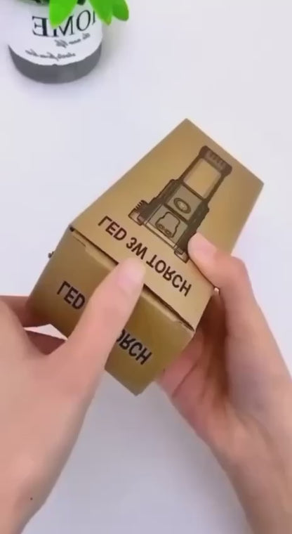 Portable Rechargeable LED Torch Flashlight – Multi-Function Safety Light